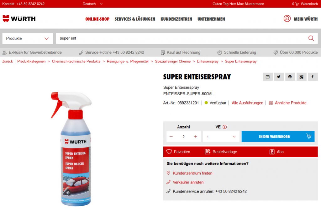 Artikel suchen und zur Bestellvorlage hinzufügen