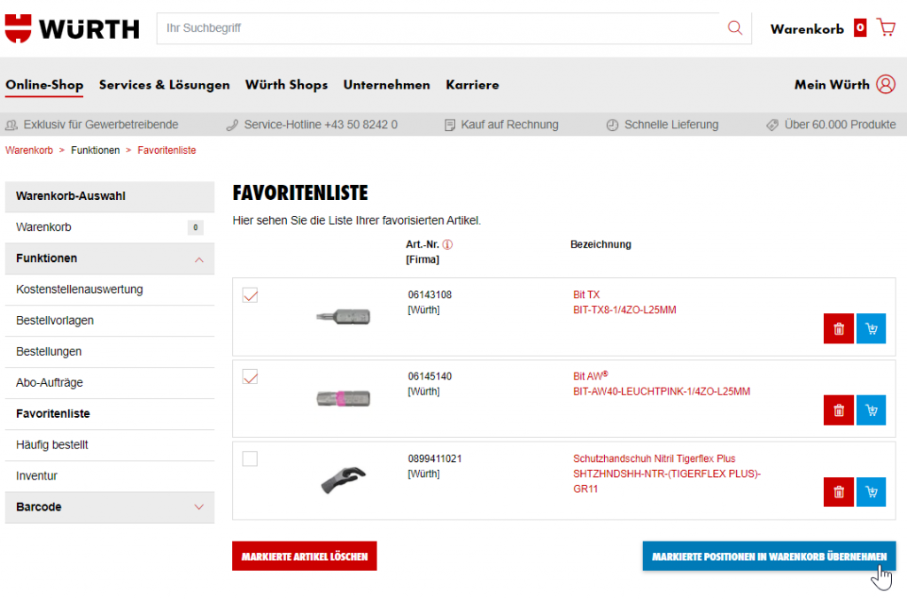 Favoritenliste