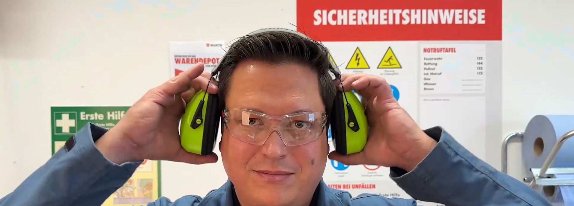 Persönliche Schutzausrüstung: Schutzbrille Cetus® und Würth Kapselgehörschutz